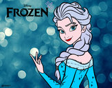 Desenho Elsa de Frozen pintado por thallia