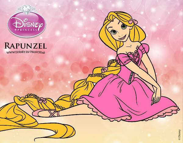 Desenho Entrelaçados - Rapunzel pintado por nand