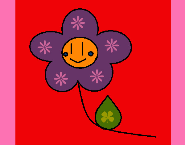 Desenho Flor feliz pintado por missmirim