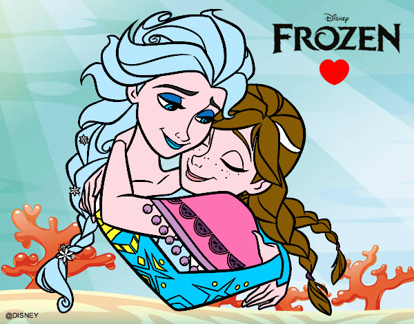 Desenho Frozen Elsa e Anna pintado por Rafael_014
