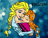 Desenho Frozen Elsa e Anna pintado por tetefa23