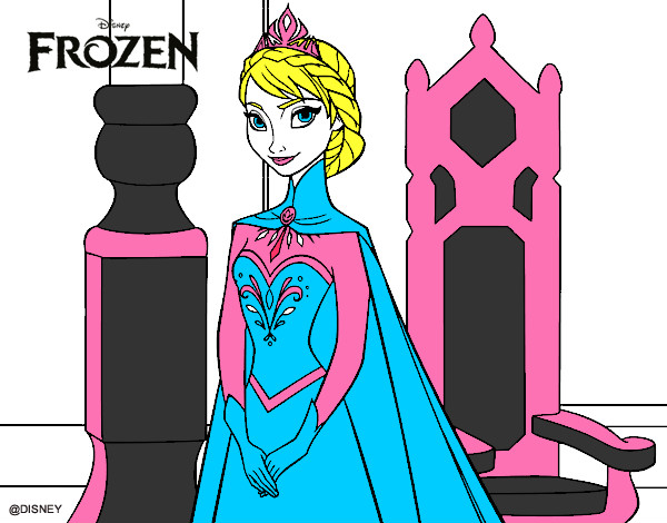 Desenho Frozen Rainha Elsa pintado por bhun