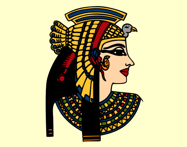 Desenho Perfil Cleopatra pintado por MCaramelo