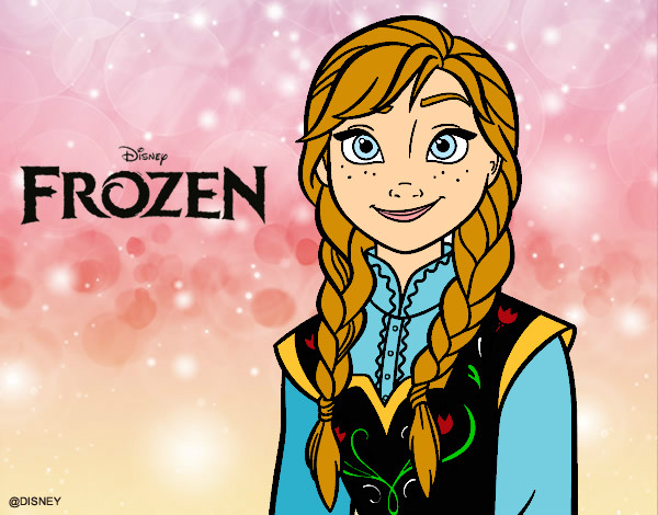 Desenho Anna de Frozen pintado por nand