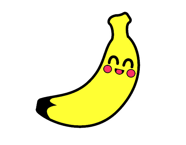 Desenho Banana das Canárias pintado por JuGhiggi