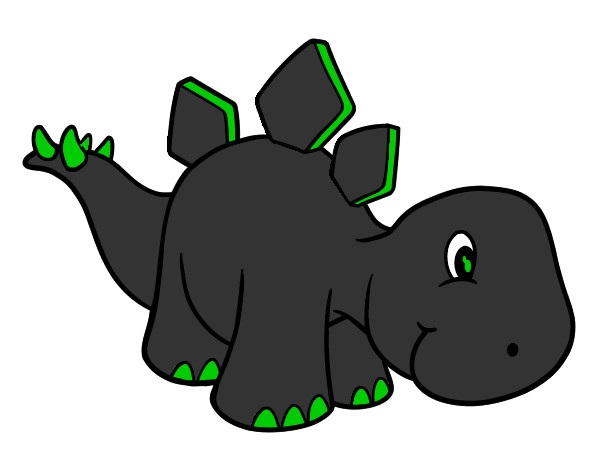 Desenho Bebê Stegosaurus pintado por bhun