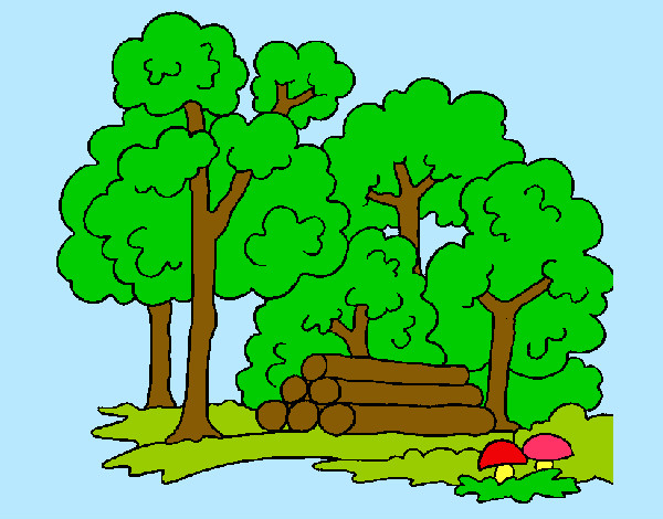 Desenho Bosque pintado por mylenna