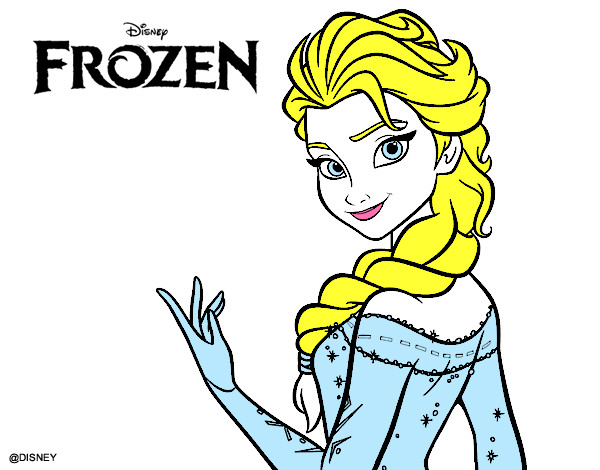 Desenho Elsa de Frozen pintado por bhun