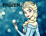 Desenho Elsa de Frozen pintado por nand