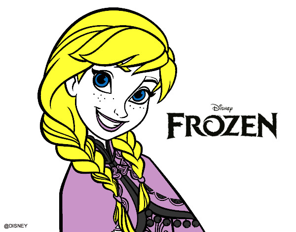 Desenho Frozen Anna pintado por bhun