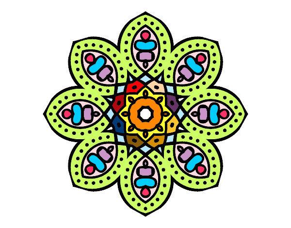 Desenho Mandala árabe pintado por patriciaes