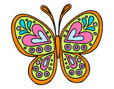 Desenho Mandala borboleta pintado por daniela200