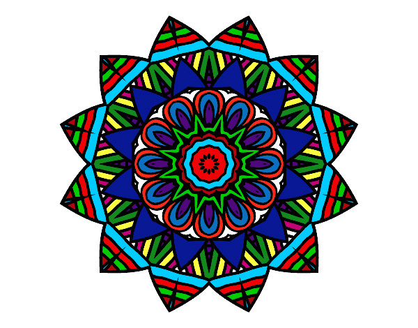 Desenho Mandala de fruto pintado por lukikoler