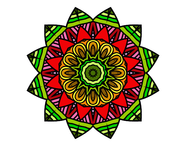 Desenho Mandala de fruto pintado por Soniap