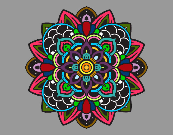 Desenho Mandala decorativa pintado por BabiLan