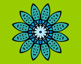 Desenho Mandala flores com pétalas pintado por dverlindo