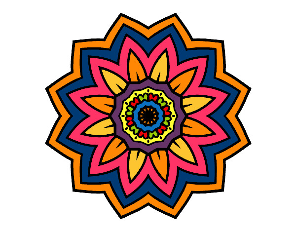 Desenho Mandala flores de girassol pintado por carol_po