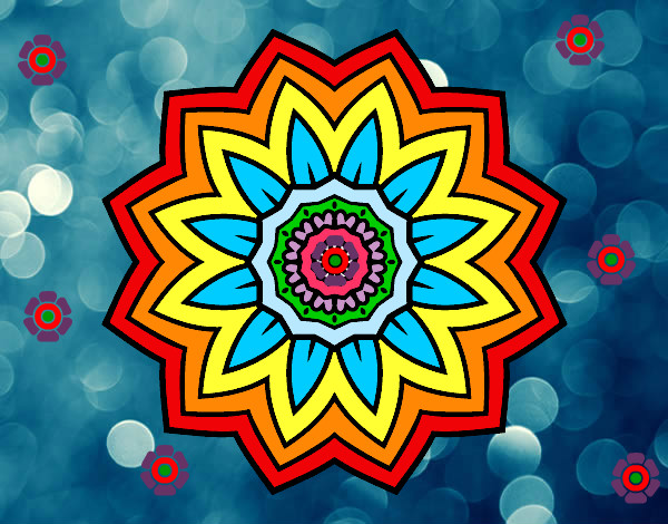 Desenho Mandala flores de girassol pintado por daniela200