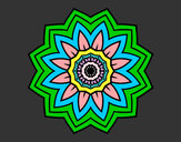 Desenho Mandala flores de girassol pintado por JuGhiggi