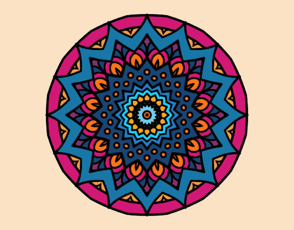 Desenho Crescente mandala pintado por veruskaf