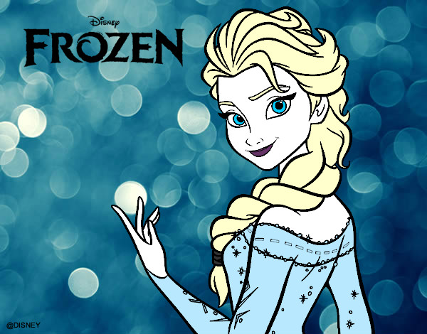 Desenho Elsa de Frozen pintado por AurynhaB