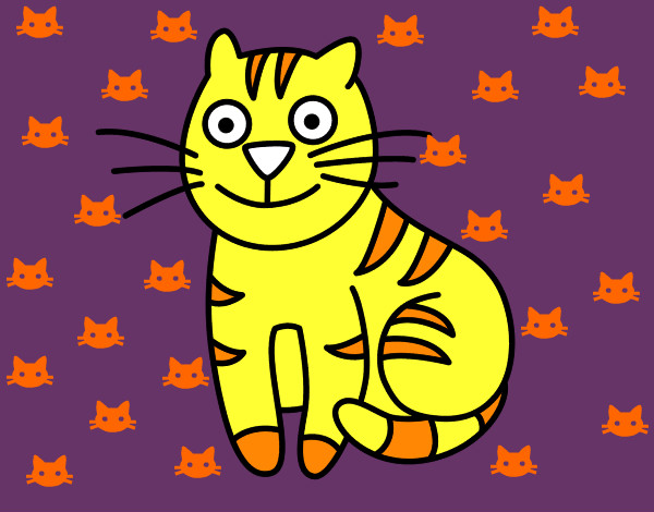Desenho Gato simpático pintado por Fernyra