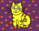 Desenho Gato simpático pintado por Fernyra