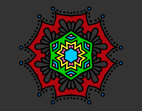 Mandala flor simétrico