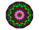 Desenho Mandala modernista pintado por keilinha