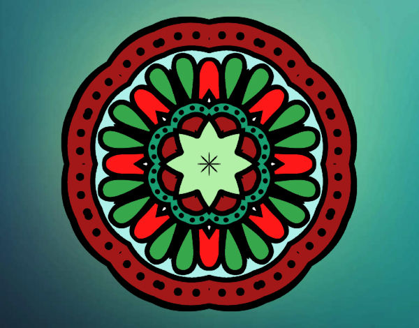 Desenho Mandala mosaico pintado por veruskaf