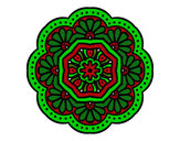 Desenho Mandala mosaico modernista pintado por Denifisio