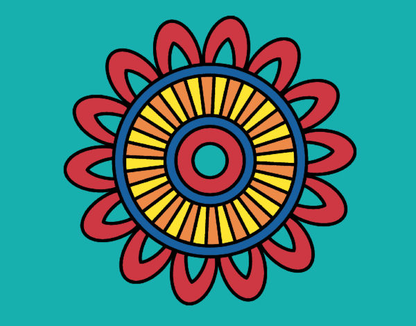 Desenho Mandala solar pintado por veruskaf