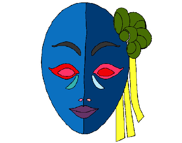 Desenho Máscara italiana pintado por AurynhaB