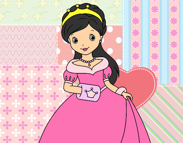 Desenho Princesa elegante pintado por nani7