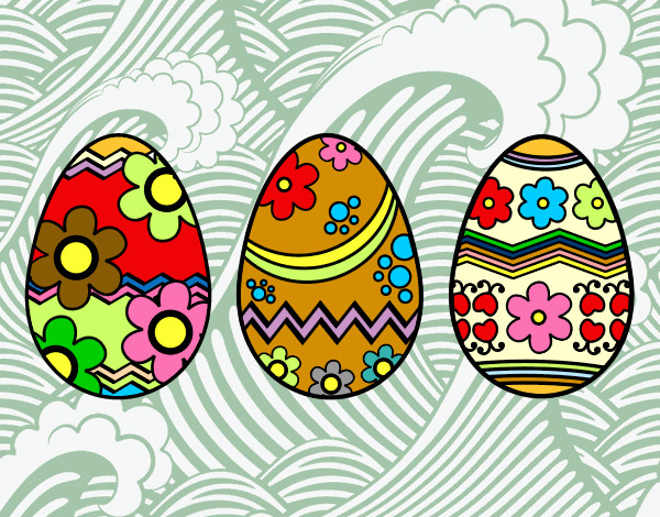 Desenho Três ovos de Páscoa pintado por brunopa