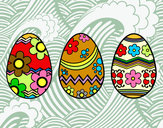 Desenho Três ovos de Páscoa pintado por brunopa