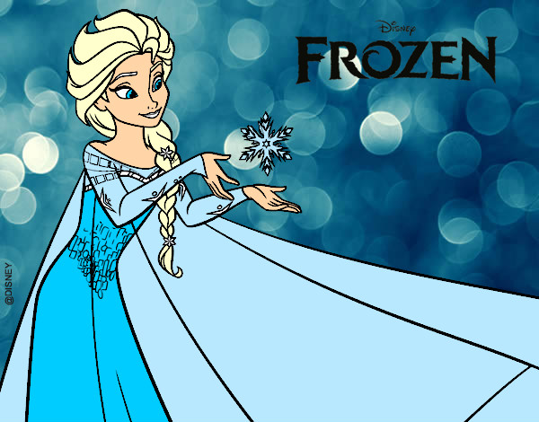 Desenho Frozen Elsa pintado por eloiza
