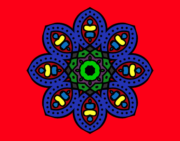 Desenho Mandala árabe pintado por keilinha