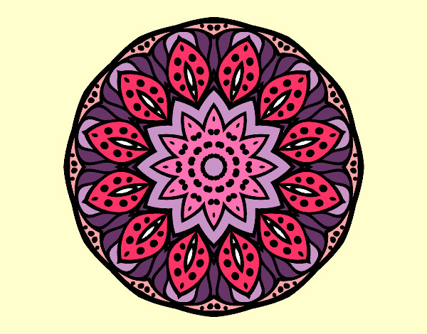 Desenho Mandala natureza pintado por keilinha