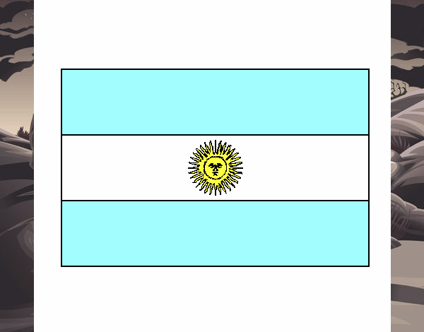 Desenho Argentina pintado por muriloca