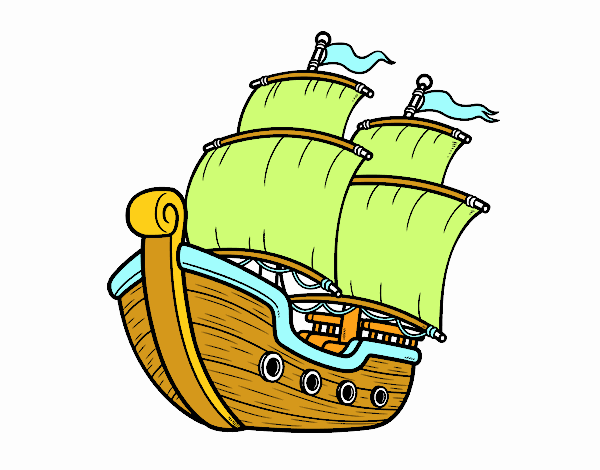 Desenho Barco de vela pintado por davipe