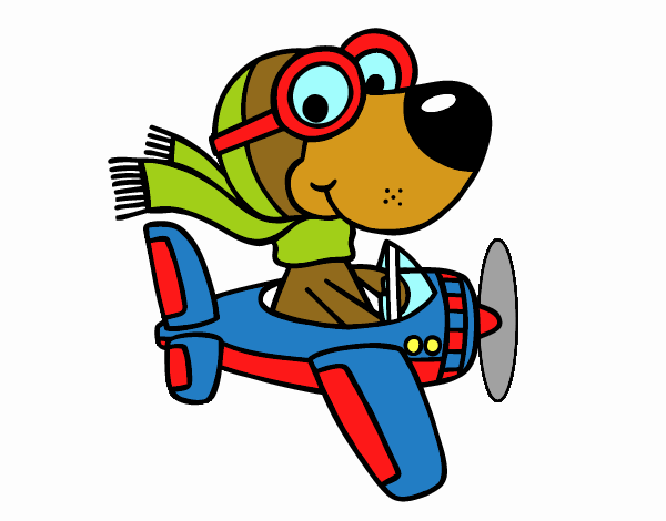Desenho Cachorro aviador pintado por davipe