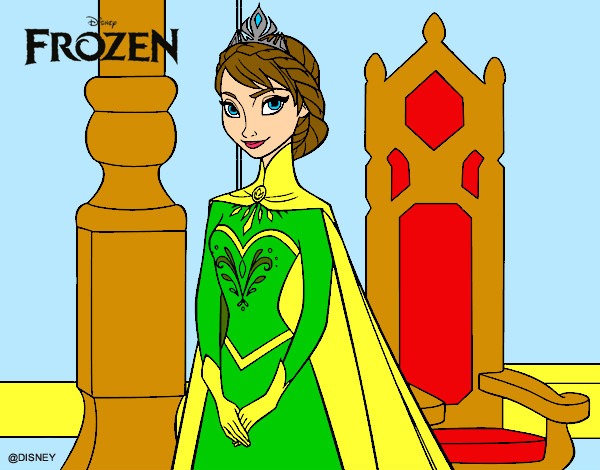 Desenho Frozen Rainha Elsa pintado por soucha