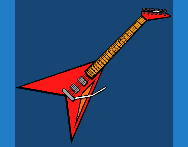Desenho Guitarra elétrica II pintado por Apolo