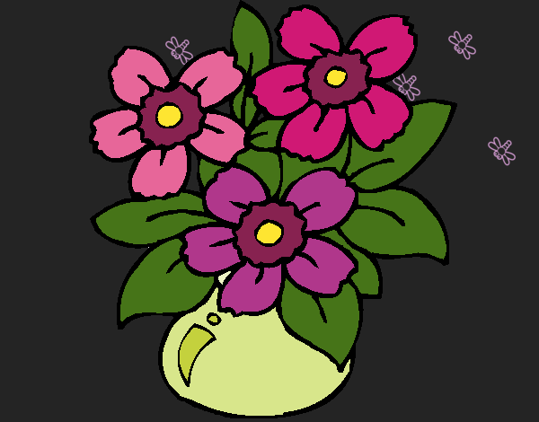 Desenho Jarro de flores pintado por Missim