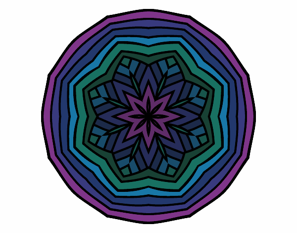 Desenho Mandala aéreo pintado por izisena