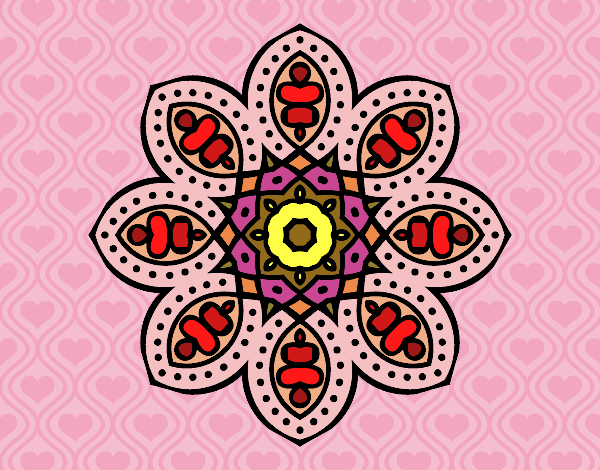 Desenho Mandala árabe pintado por saralee
