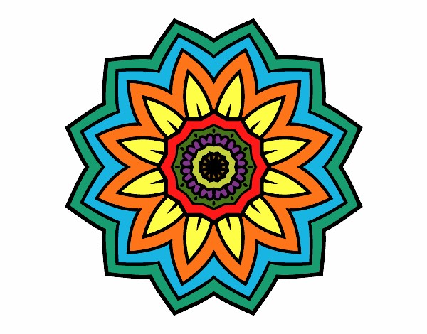 Desenho Mandala flores de girassol pintado por nani7