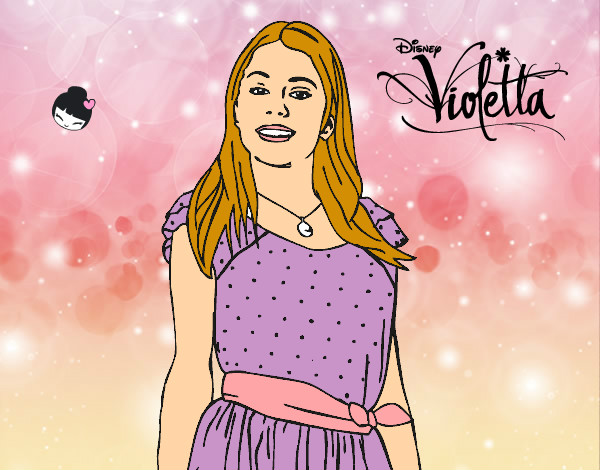 Desenho Violetta Disney Channel pintado por soucha