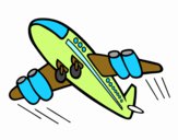 Desenho Aeroplano rápido pintado por davipe